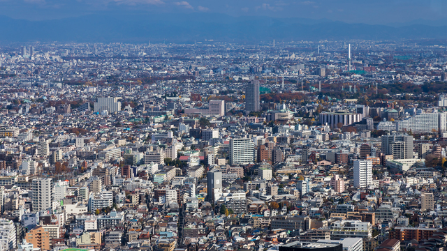 上から撮影した東京の写真