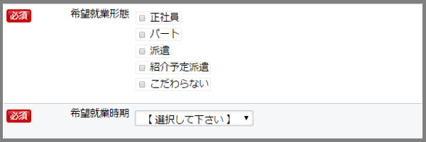 ハクビ-手順(4)就業形態時期